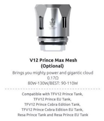 Picture of Smok V12 P-tank Max Mesh Coil 0.17 Ohms Pack