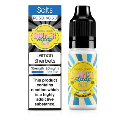 Picture of Dinner Lady Salts Lemon Sherbets 50/50 20mg 10ml