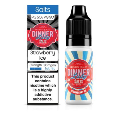 Picture of Dinner Lady Salts Strawberry Ice 50/50 20mg 10ml