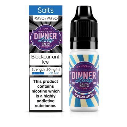 Picture of Dinner Lady Salts Blackcurrant Ice 50/50 20mg 10ml